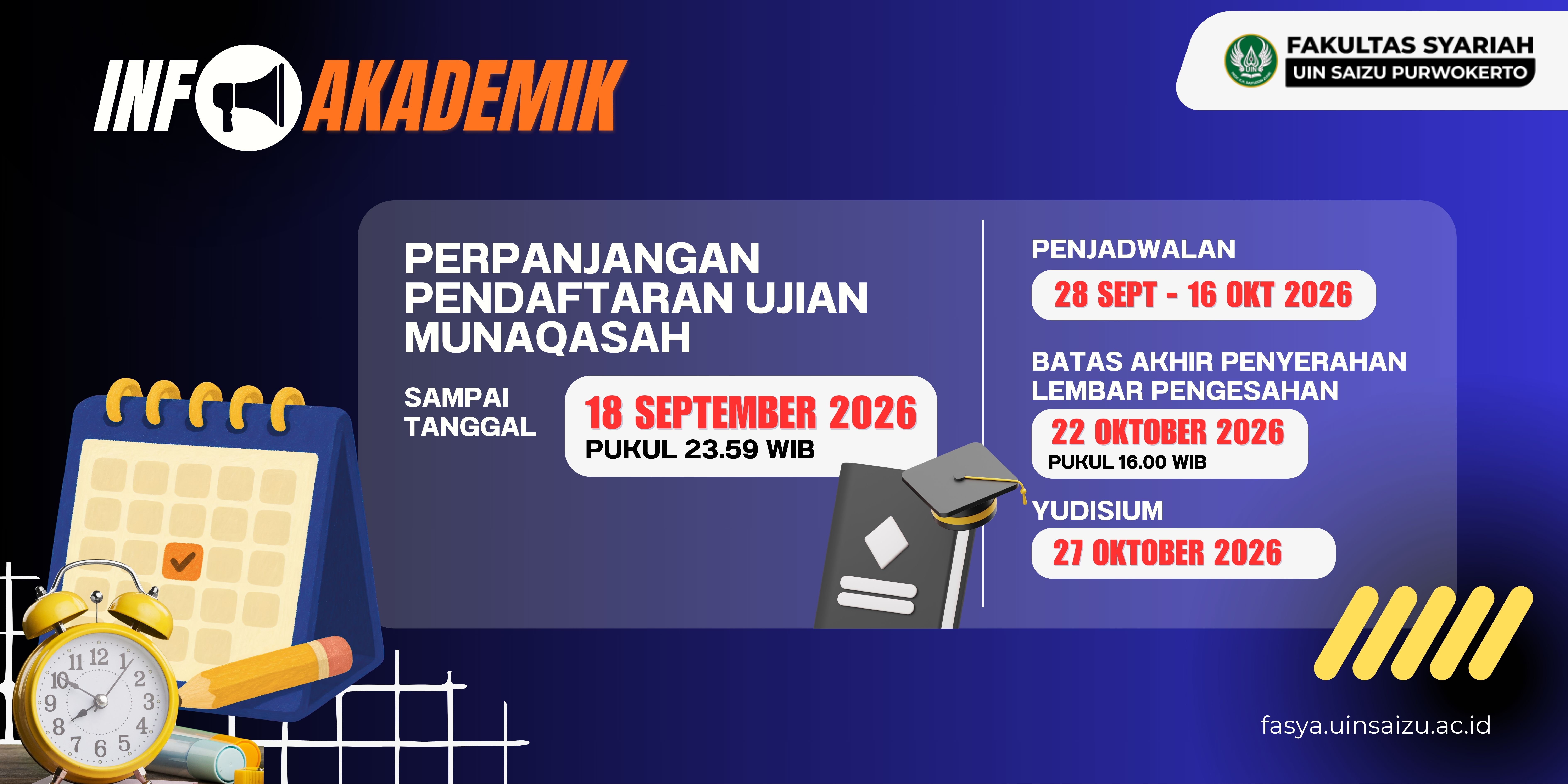 Perpanjangan Pendaftaran Ujian Munaqasah