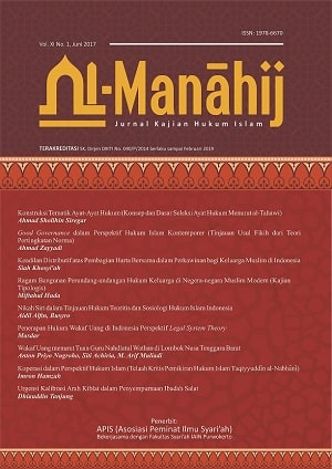 Sampul Al-Manahij: Jurnal Kajian Hukum Islam